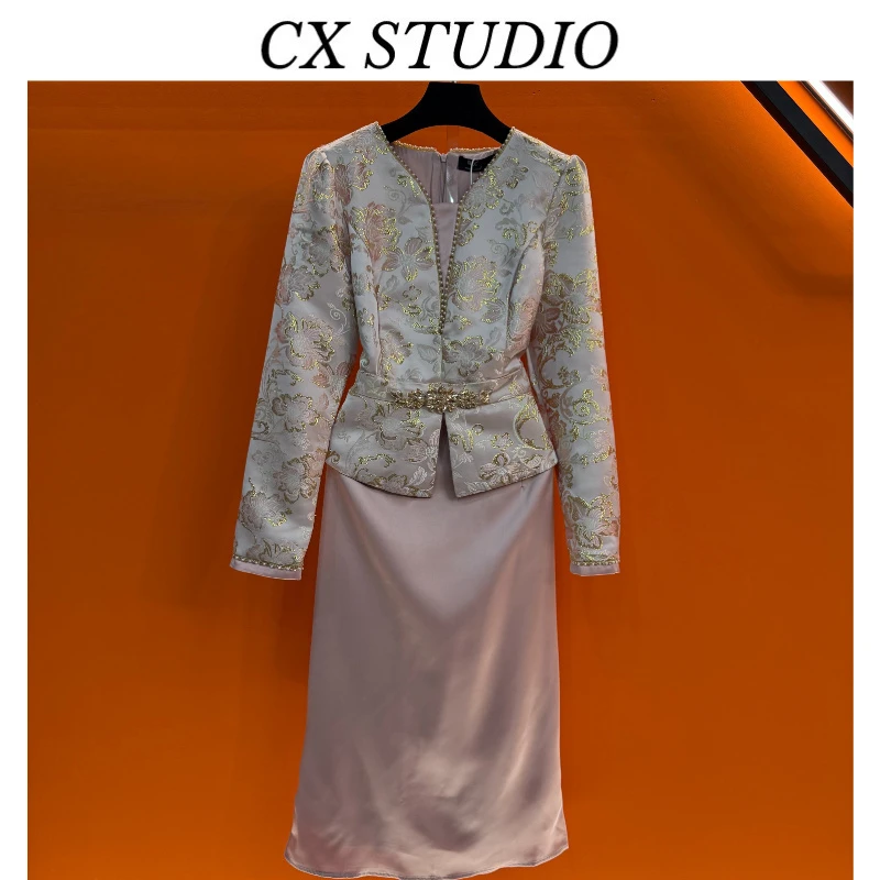 YC编码14 经典收腰轻奢时尚连衣裙（定制女装）S5988