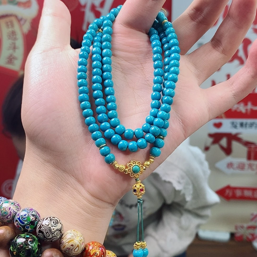 绿松石18K金镶嵌珠宝奇石