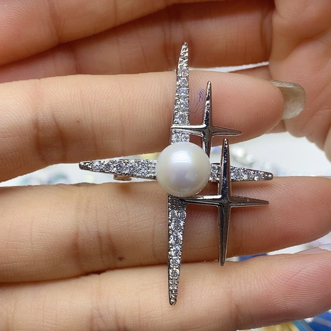 淡水珍珠胸针未镶嵌