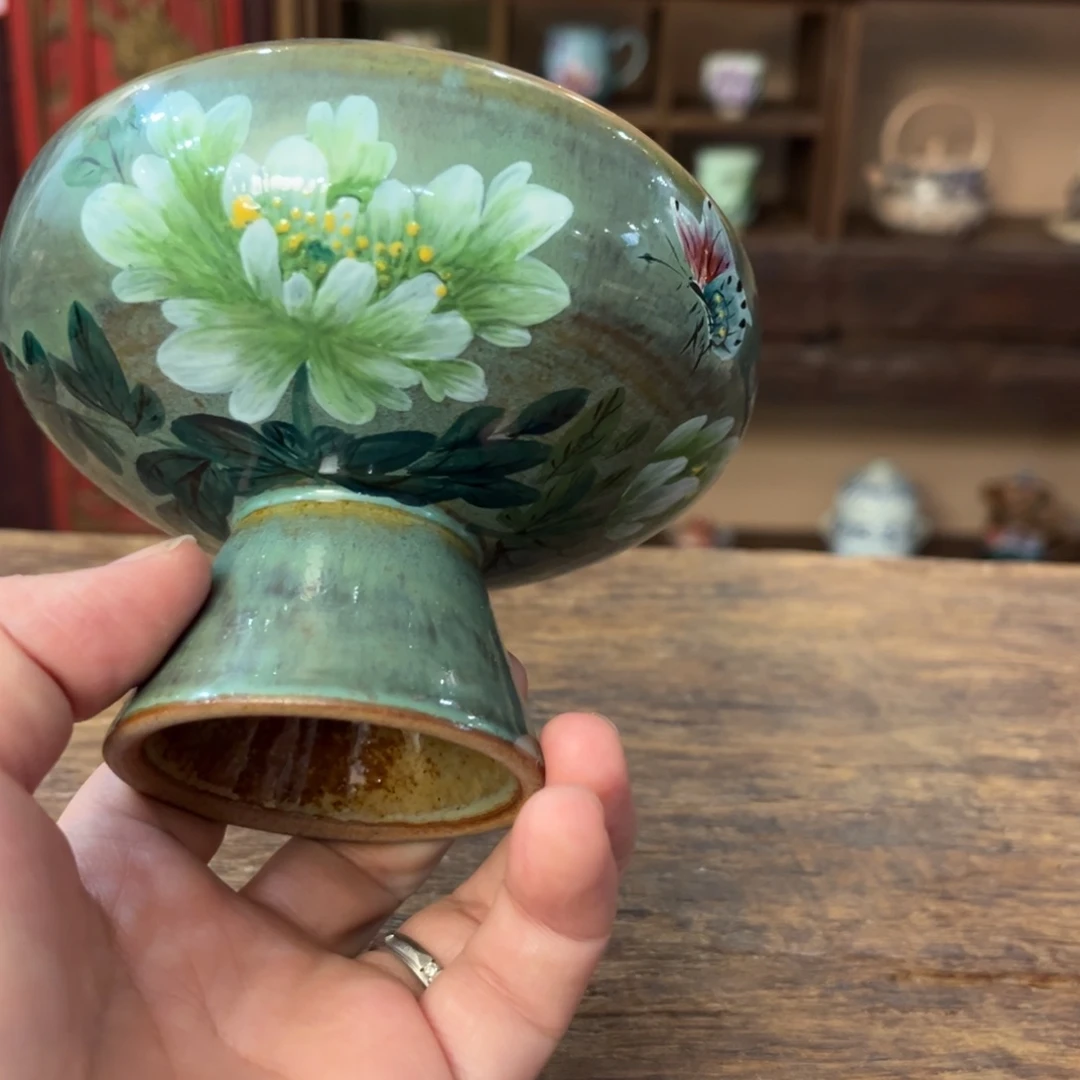 柴烧手工手绘陶瓷