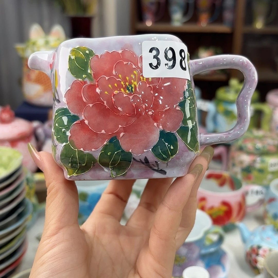 景德镇手绘高温釉下彩陶瓷茶具