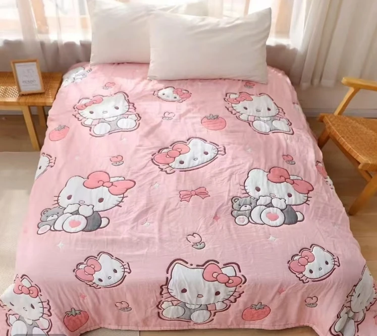 草莓kt 200*230泡芙被升级多层柔软亲肤透气双面