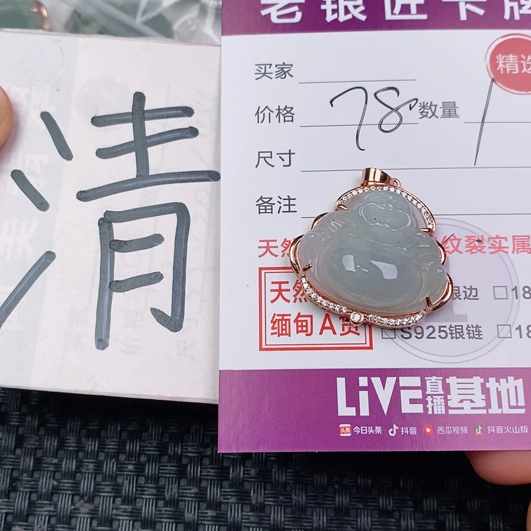 翡翠银S925镶嵌颈饰