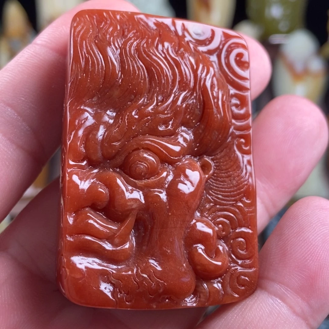 未镶嵌岫玉手把件