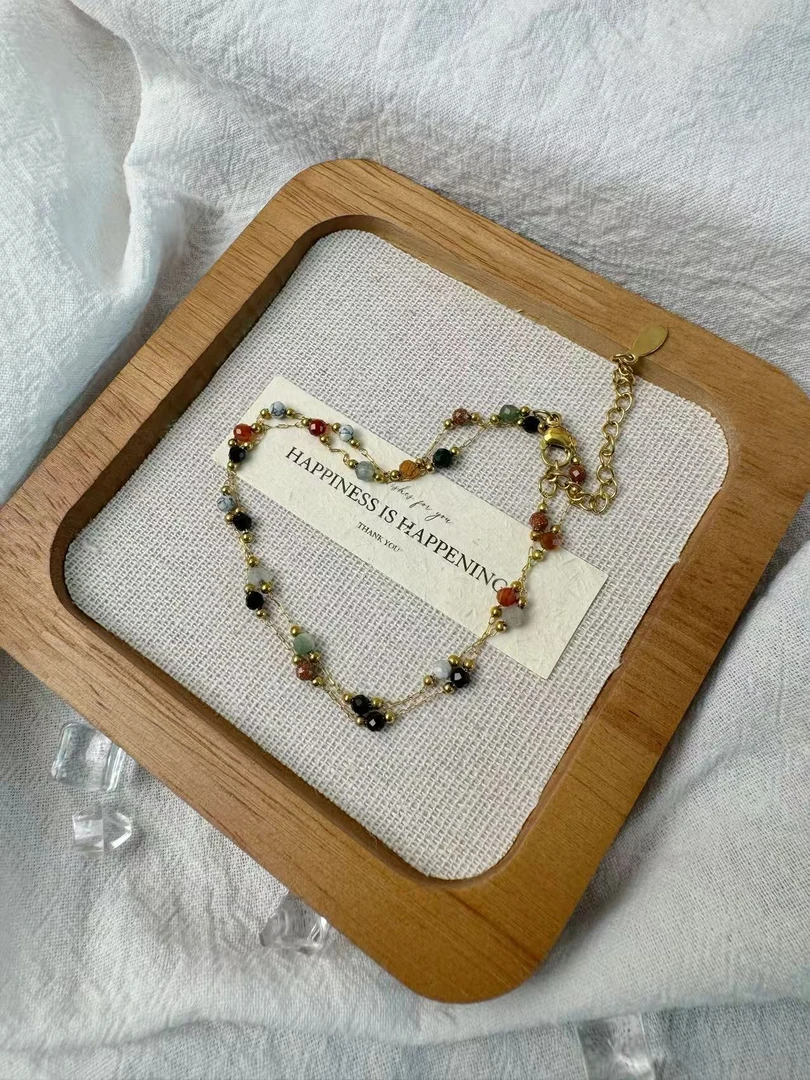 s17小米粒串珠高级小众满天星气质颈链简约个性