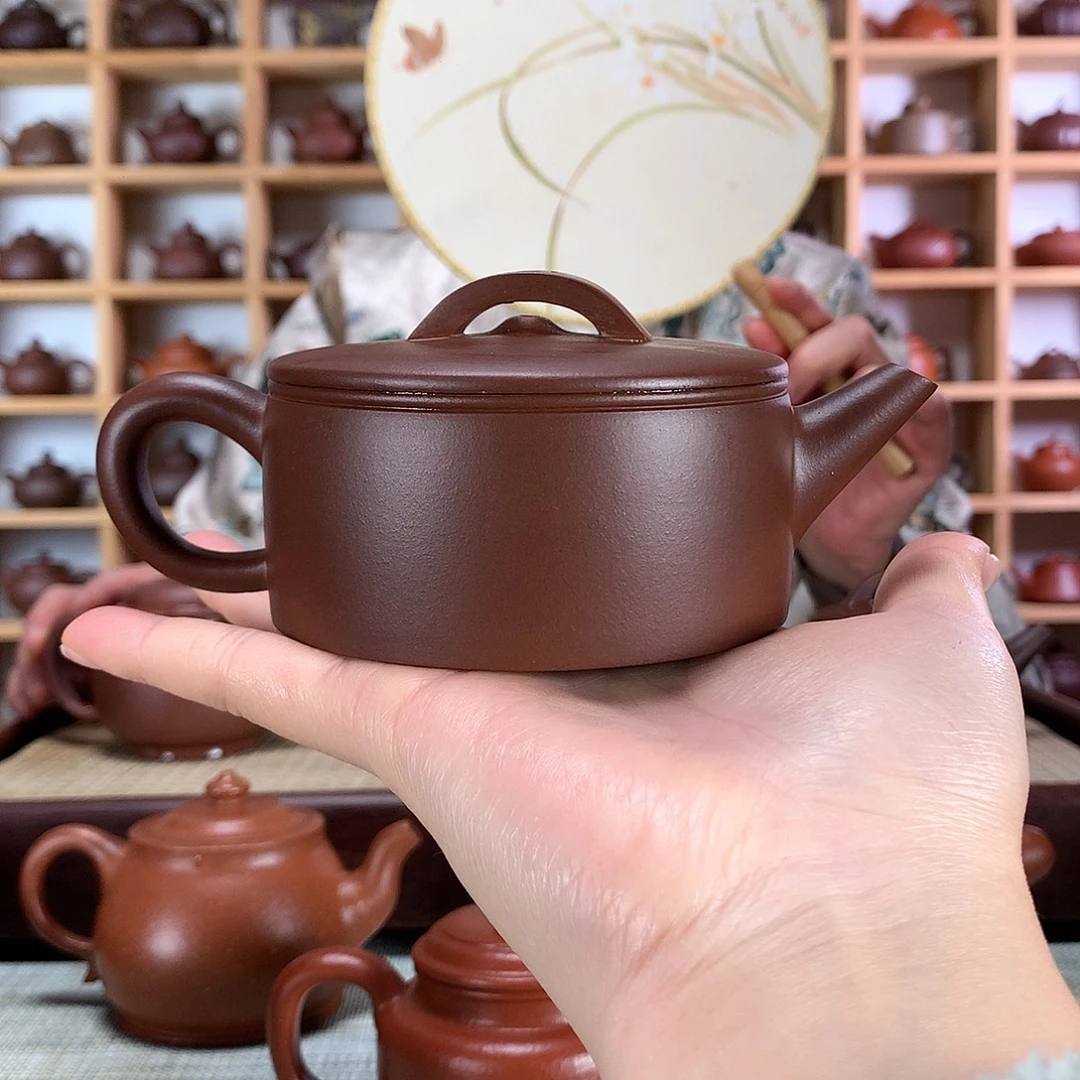 平盖汉瓦紫砂紫砂壶手工制作