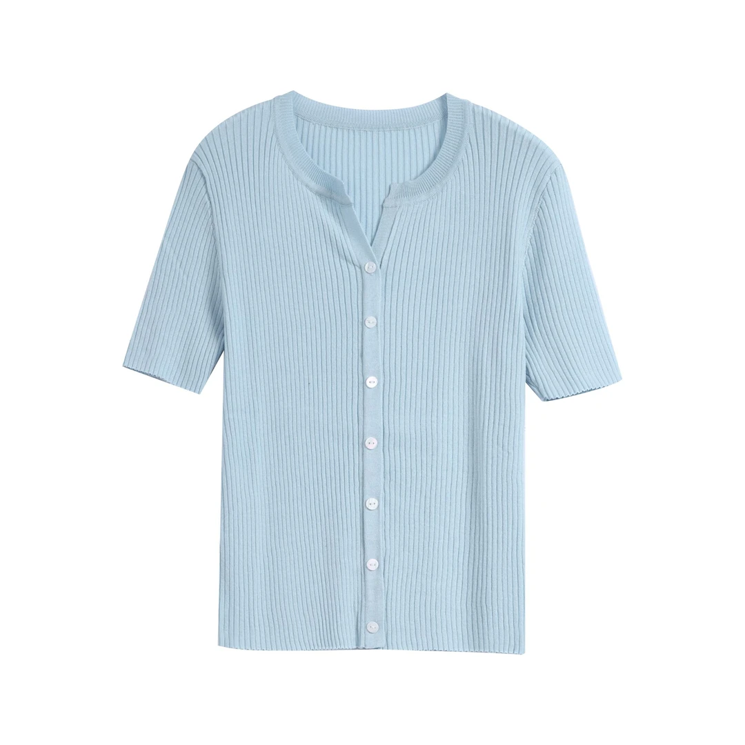 30616常【麦M定单】凉感短袖针织衫上衣0183