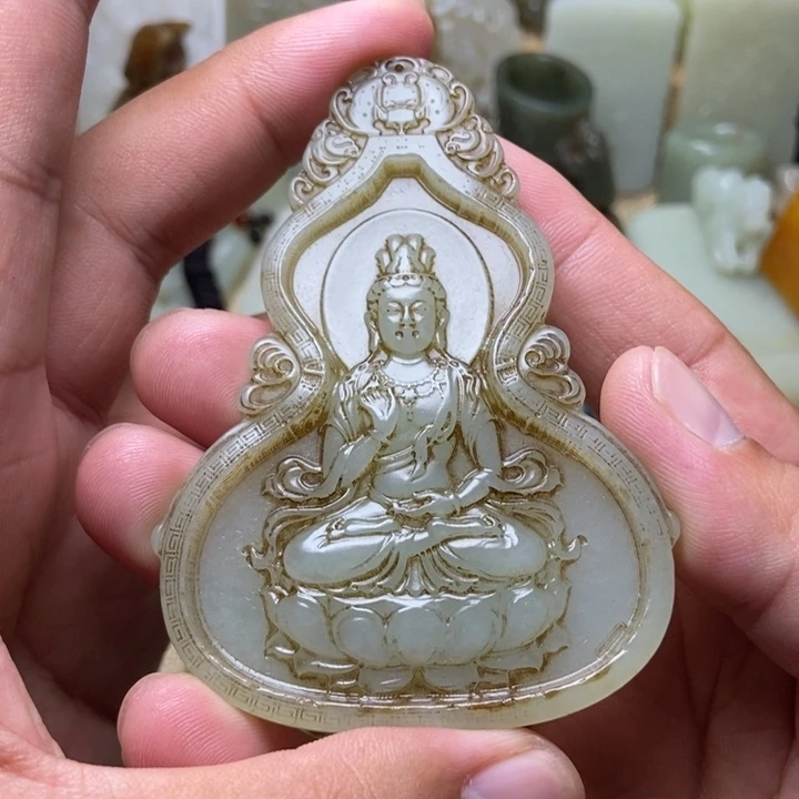 和田玉未镶嵌挂件