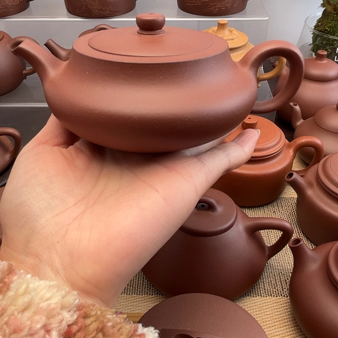 紫砂茶壶紫泥桑盘220cc