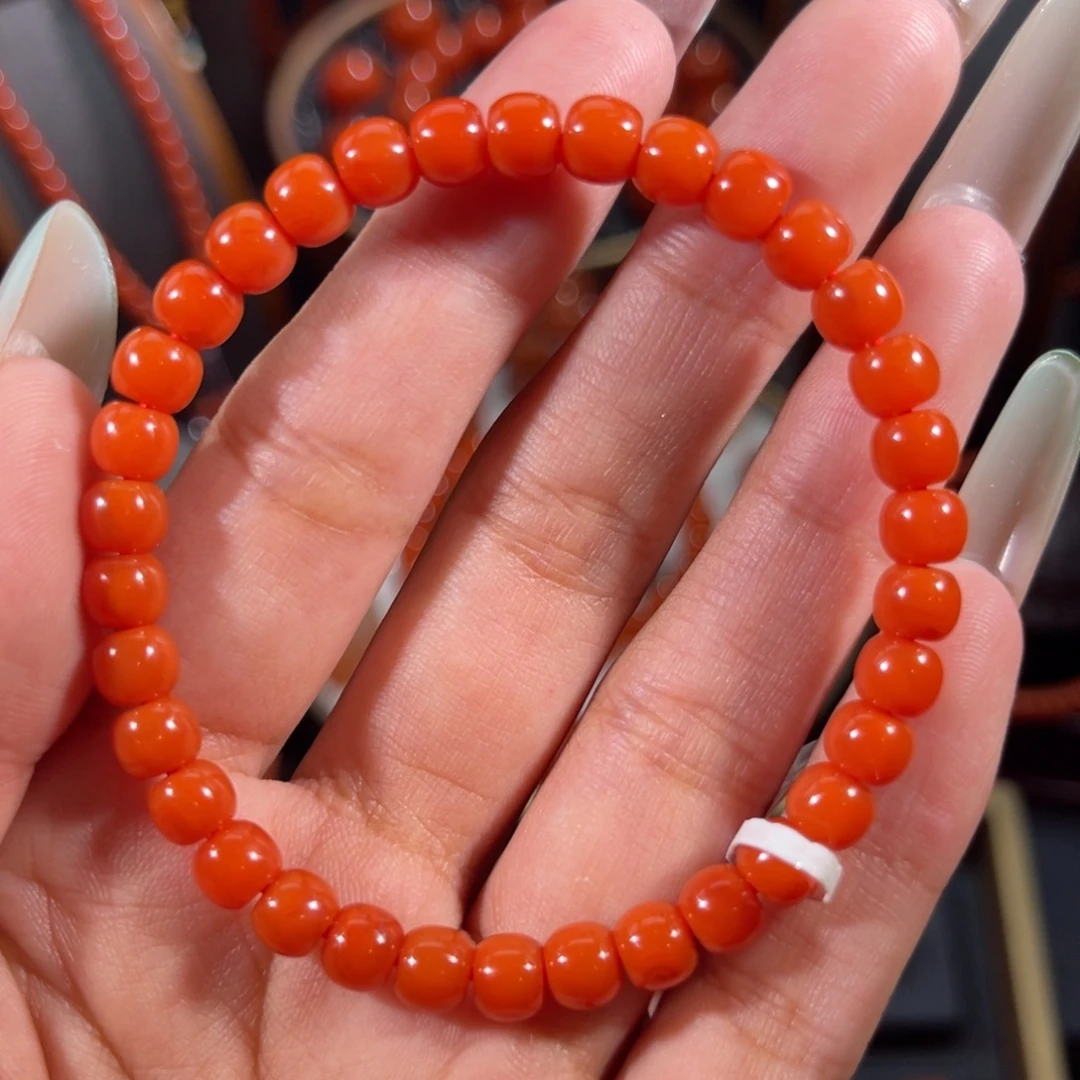 南红玛瑙未镶嵌老形手串6左右