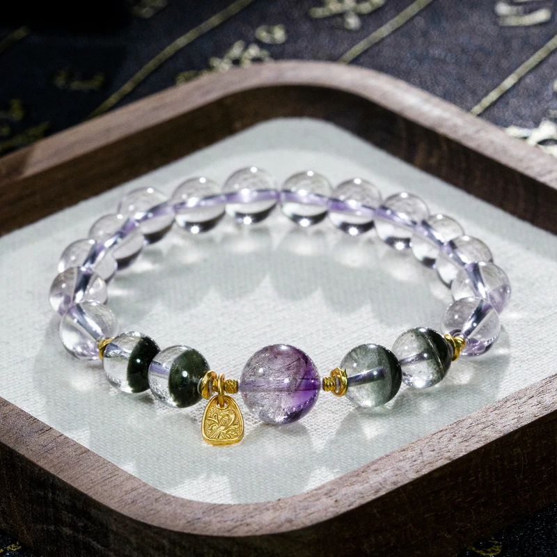 【蝶恋花】天然多宝水晶手串2500293（天然珠宝多样性发其一)