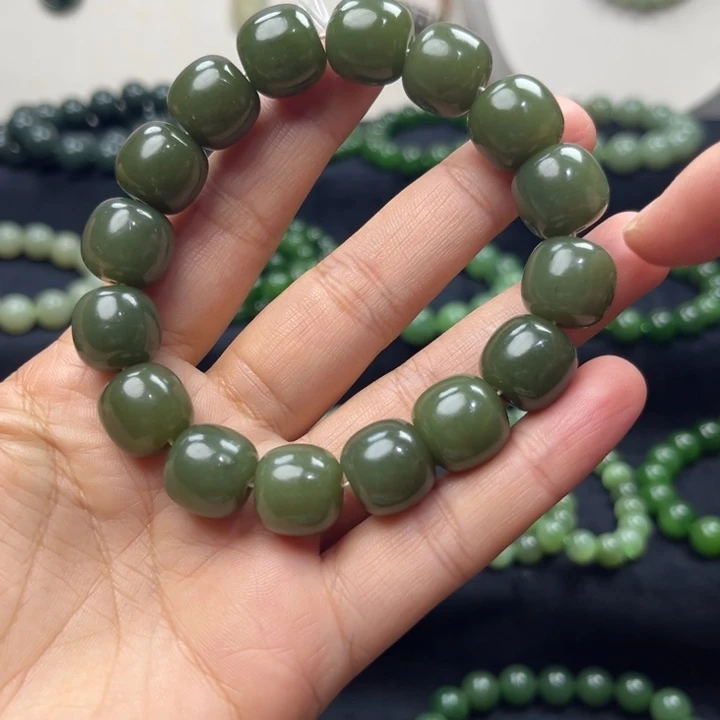 和田玉未镶嵌手链卡14