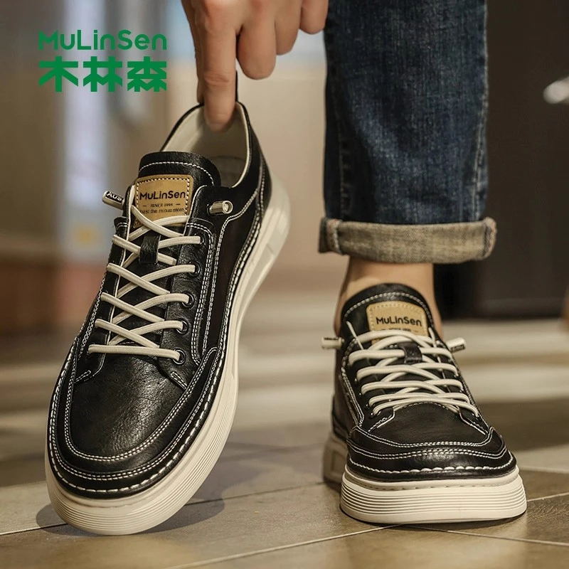 木林森男鞋秋季2025新款男士百搭潮流时尚休闲板鞋春秋款痞帅鞋