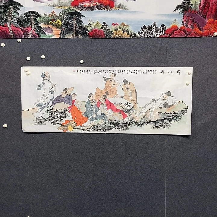 国画小六尺醉八仙一副