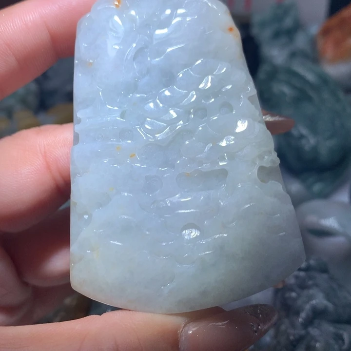 翡翠未镶嵌颈饰保真天然A货翡翠