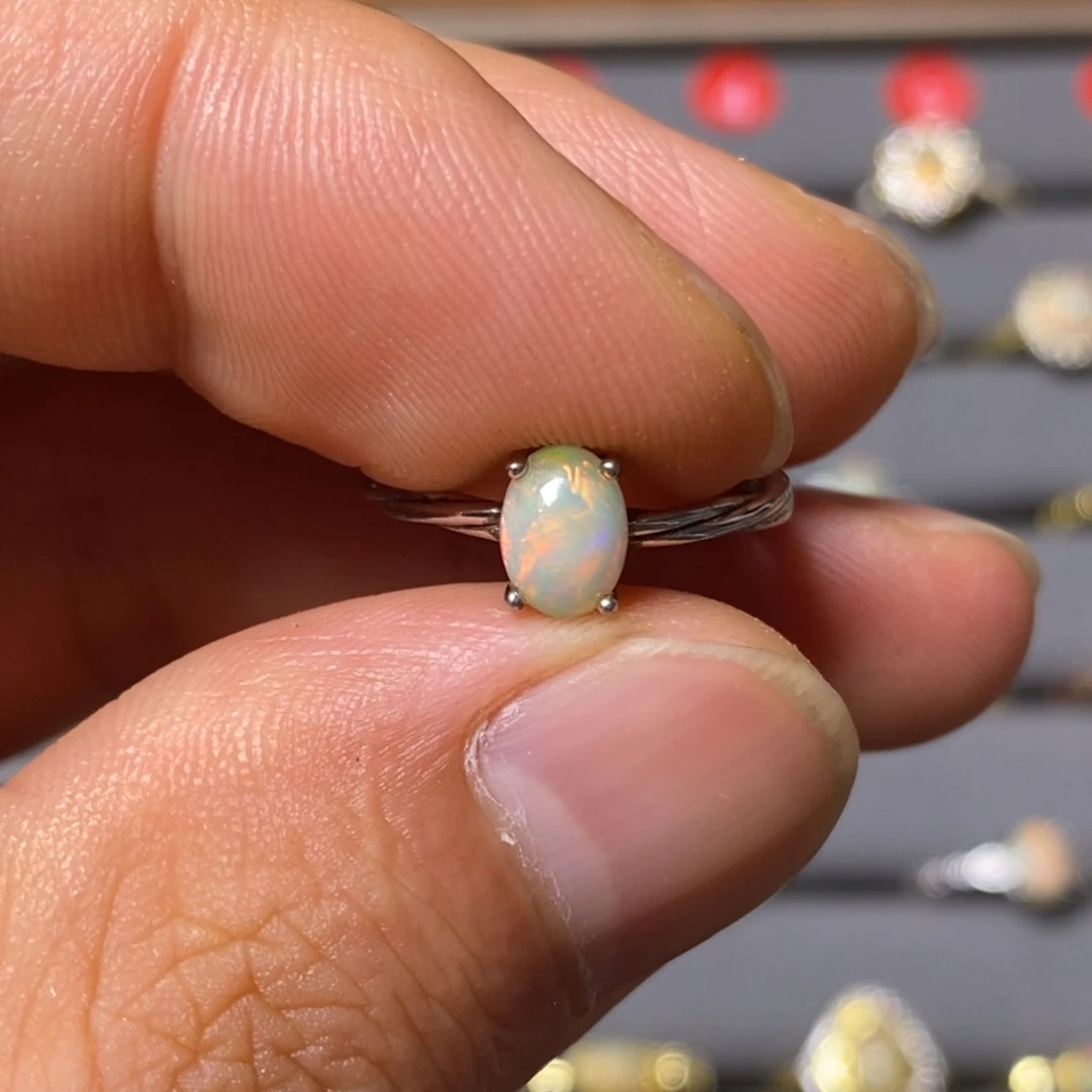 银S925镶嵌欧泊戒指49