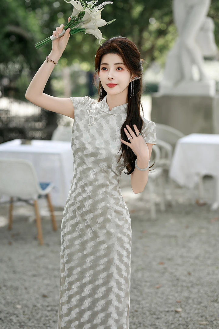 旗袍2025春夏改良新款复古长款中国风气质款优雅日常显瘦连衣裙女