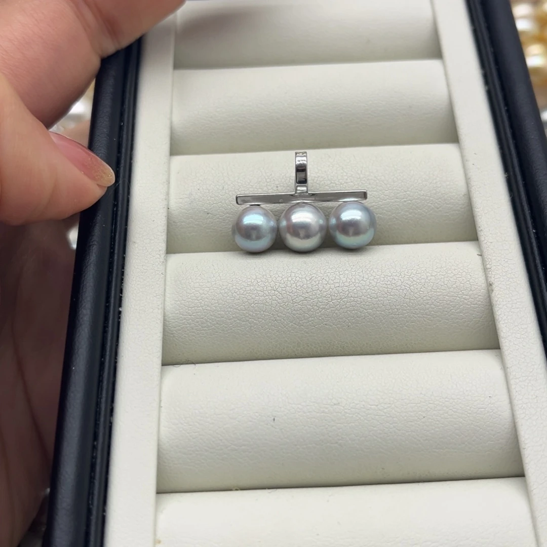 吊坠(不含链)海水珍珠银S925镶嵌