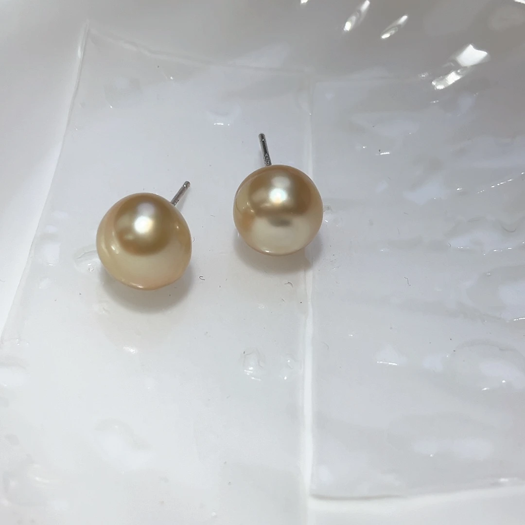 海水珍珠耳饰银S925镶嵌z****大