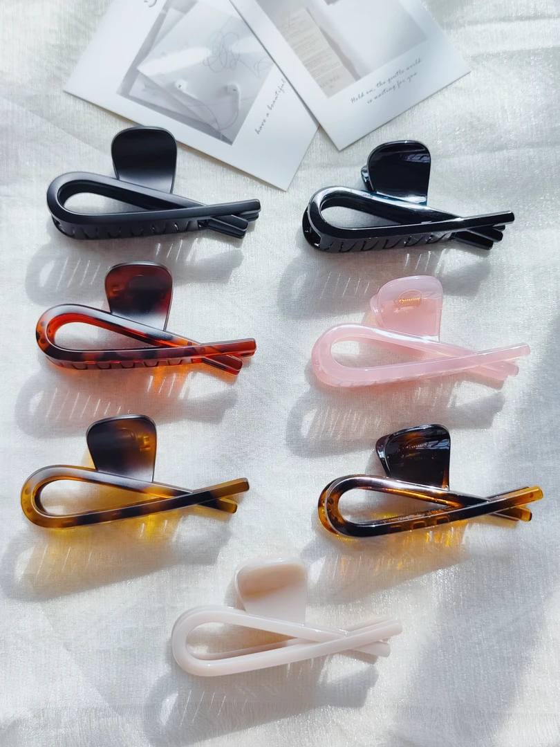 韩式头发抓夹高级感鲨鱼抓夹气质百搭复古简约款发夹实物好看网红