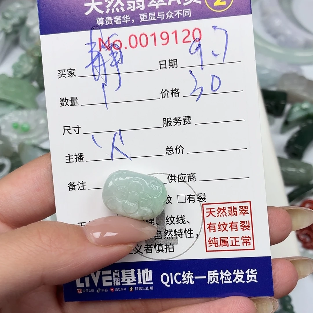 静***）颈饰未镶嵌翡翠55666