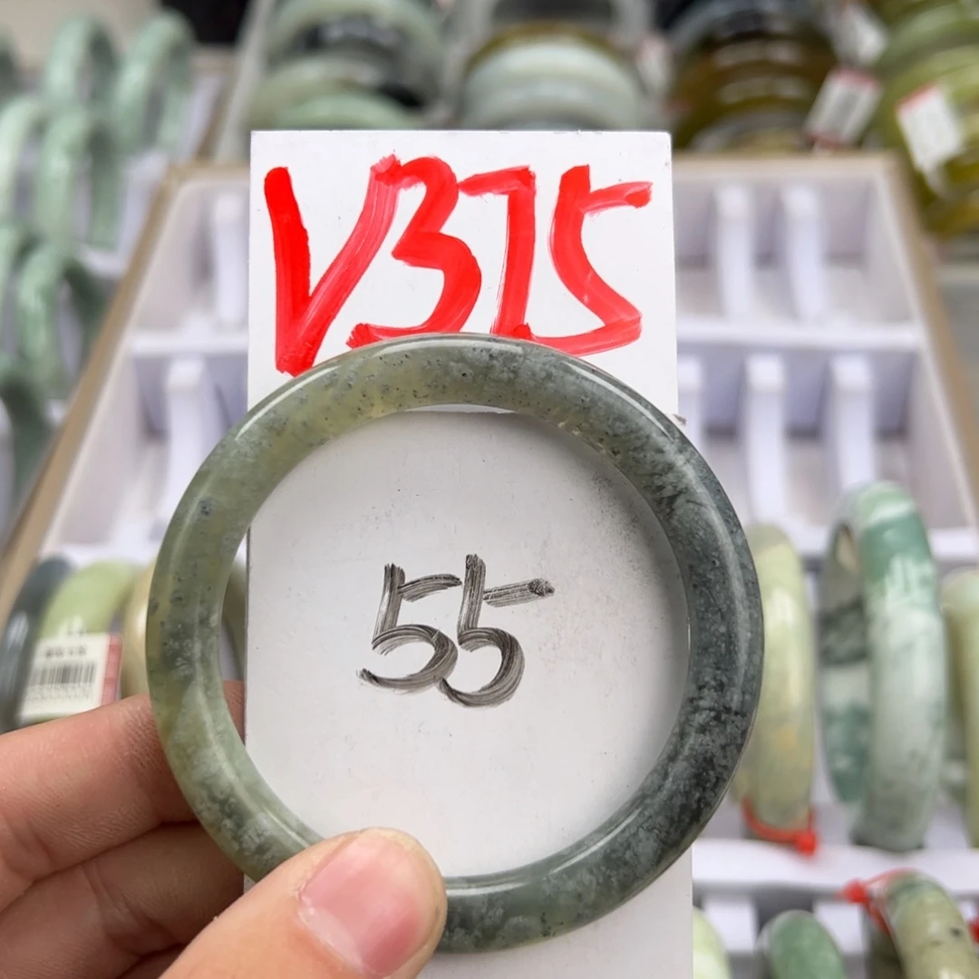 岫玉手镯未镶嵌天然岫玉微瑕