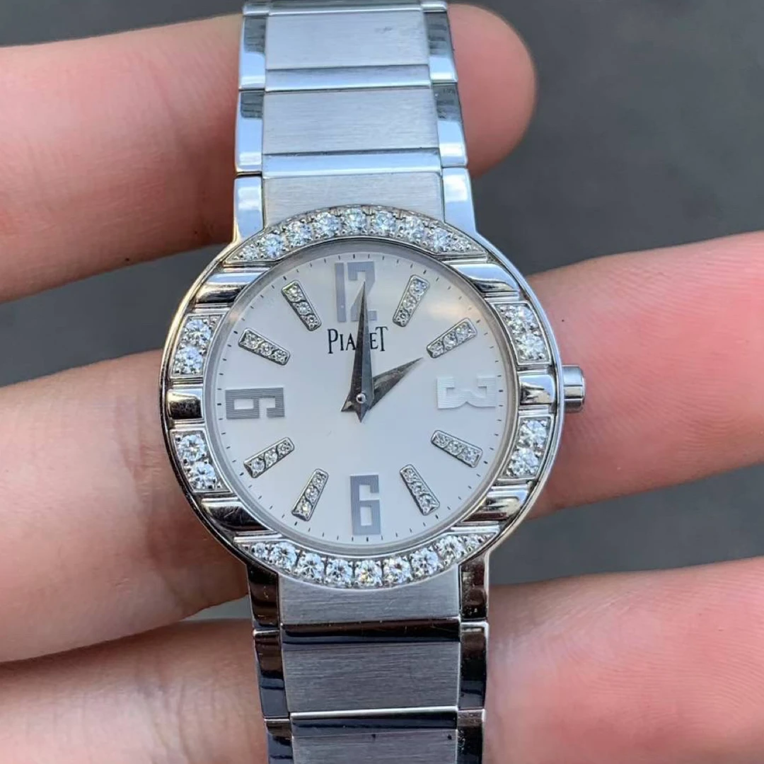95新 Piaget/伯爵 95新Piaget/伯爵伯爵全表白金带钻手表y2k