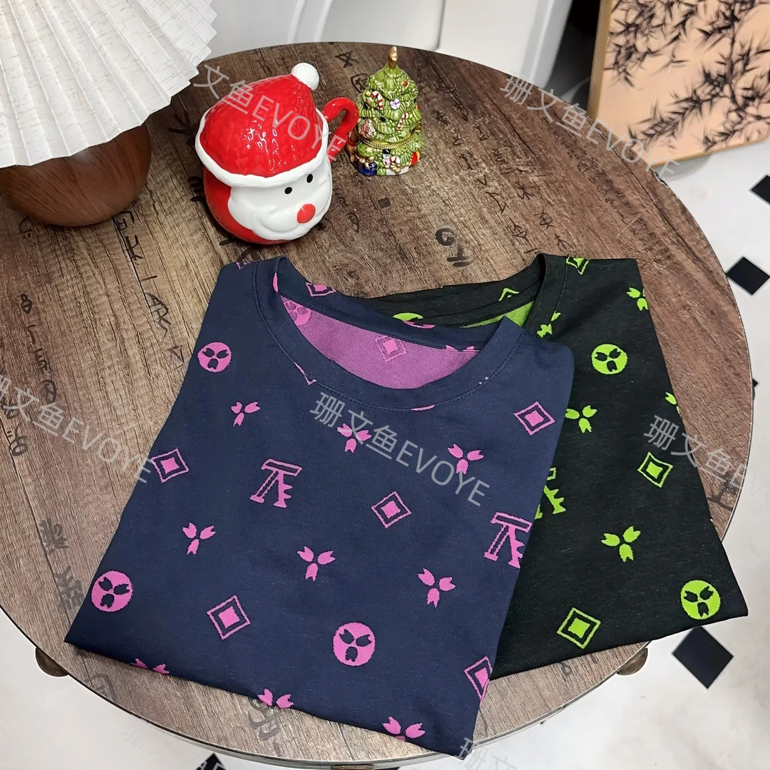 【花花世界】2025新款春夏季时尚圆领T恤打底上衣短袖潮流上衣女