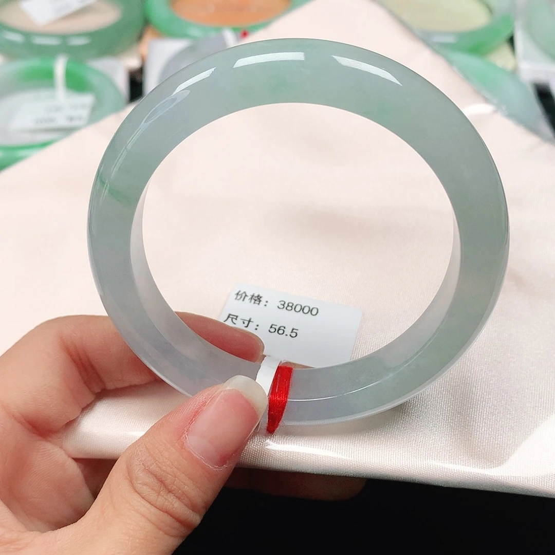 翡翠手镯未镶嵌天然翡翠手镯56