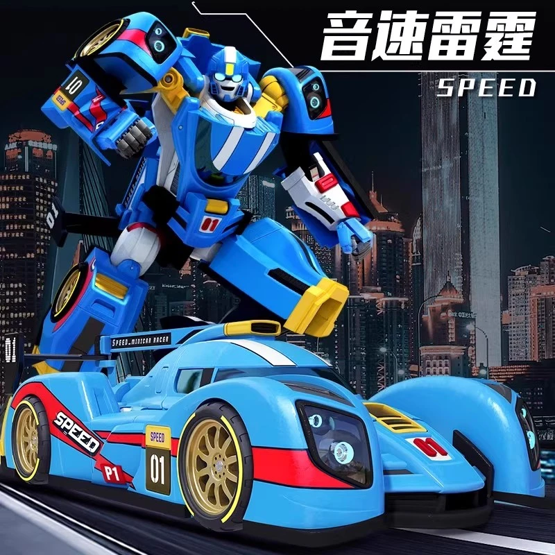正版托宝战士音速雷霆儿童变形机器人玩具男孩汽车模型机甲金刚