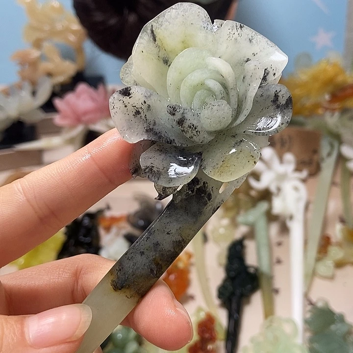 未镶嵌岫玉发簪发簪