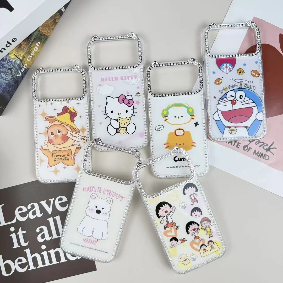 【定制】点钻框卡通可爱创意个性手机壳适用于苹果17promax，17pro