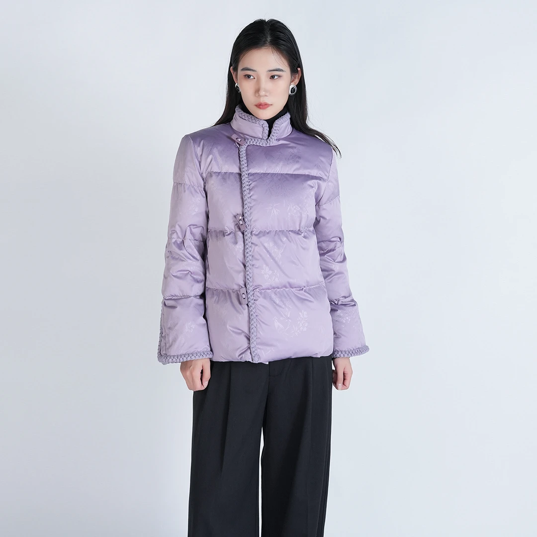 浒城古娘国风中式白鸭绒短款保暖冬季文澜短款羽绒服DCL181162