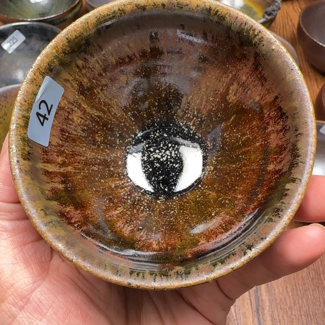 柴烧建盏茶盏茶杯42