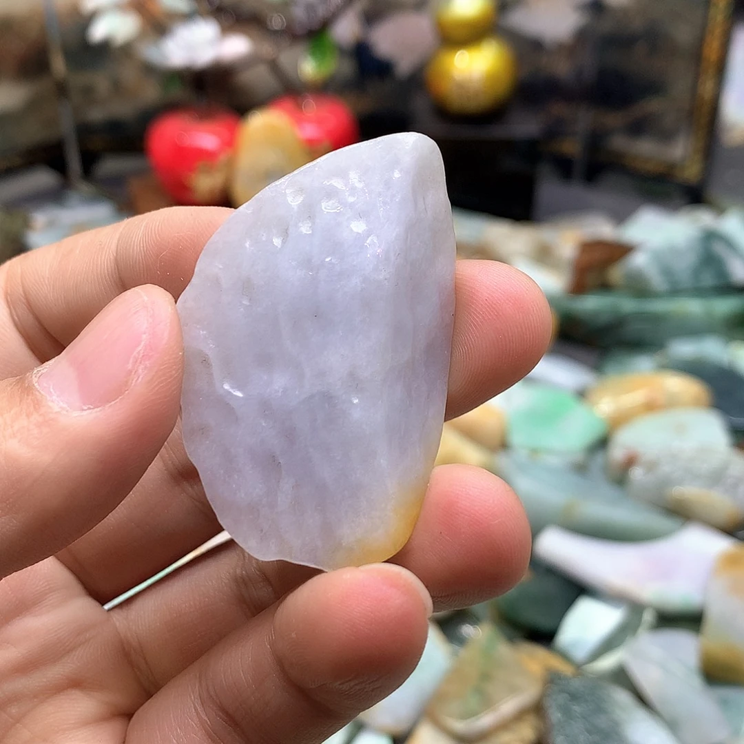 翡翠耳饰未镶嵌爱****冰翡翠