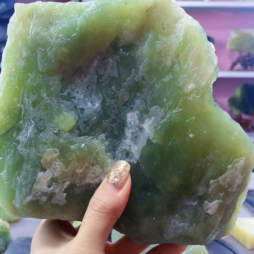 饭***饭蛇纹石玉未镶嵌岫玉原石蛇纹石玉