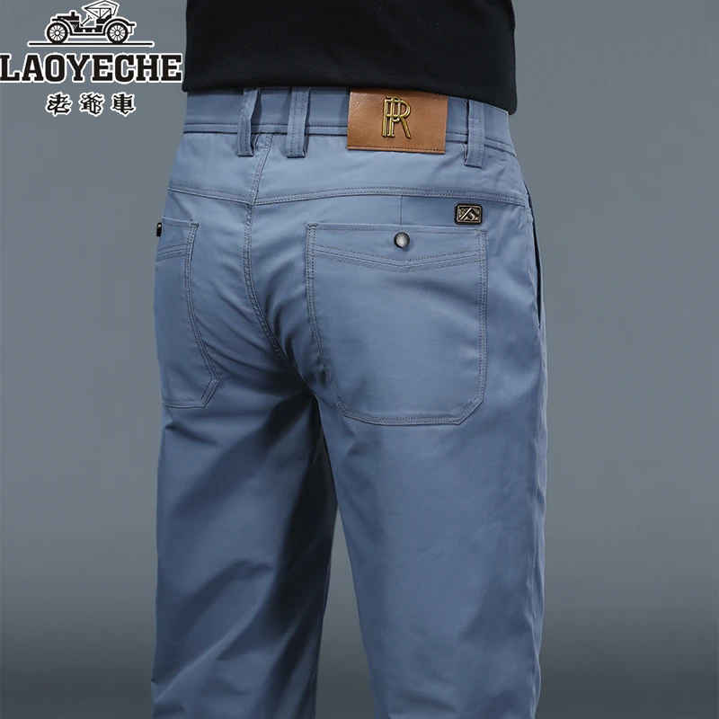 【超薄冰川蓝冰纺速干技术面料】老爷车夏季薄款休闲裤宽松直筒33