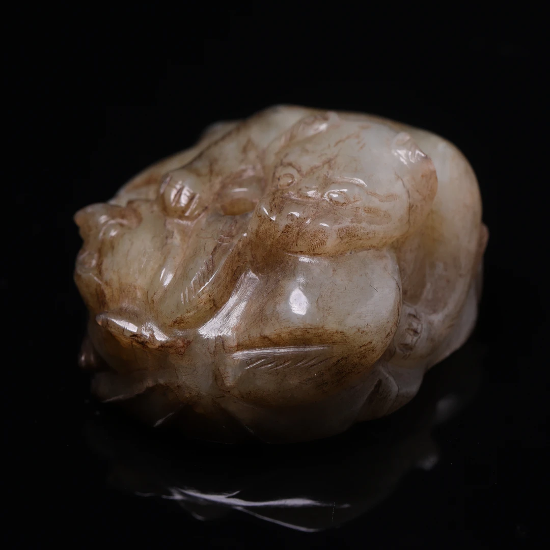 明代和田玉双兽玉镇-LM