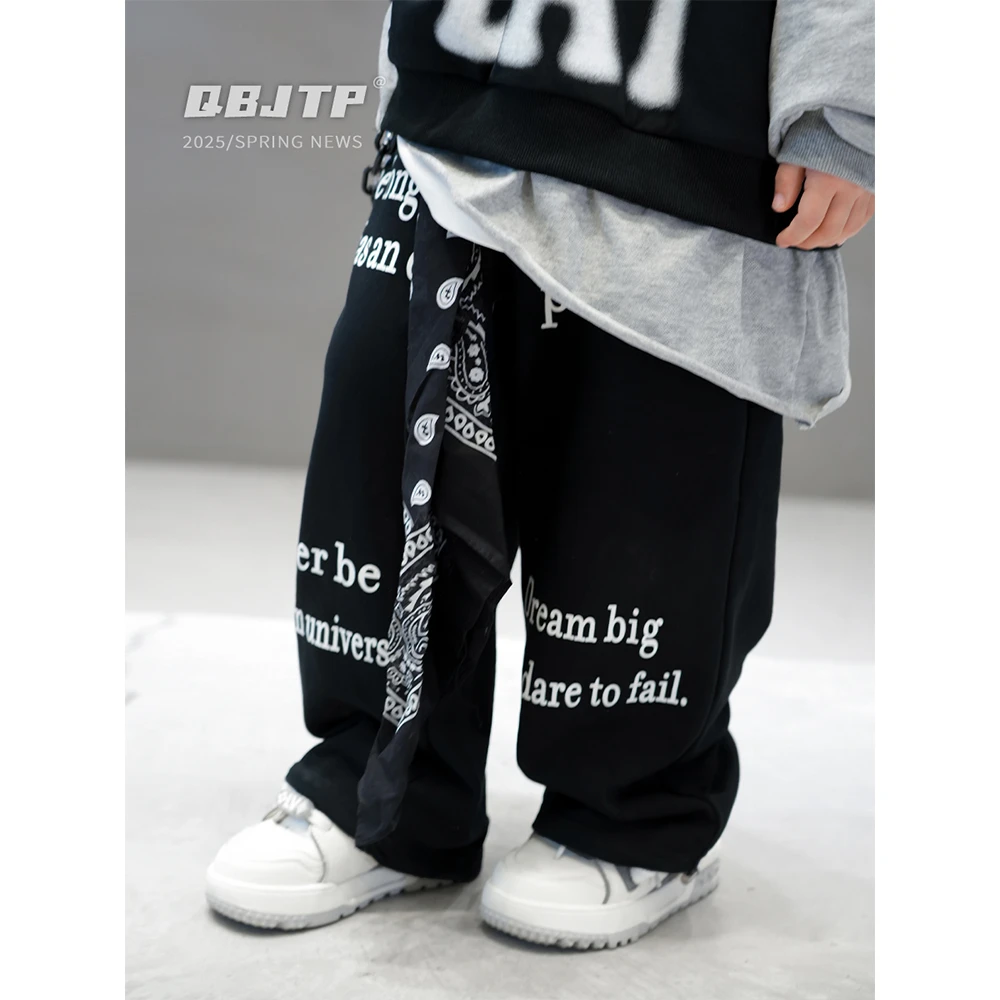 Q宝家童品3月新款 男童时尚卫裤春款中大童裤子儿童时尚休闲裤潮