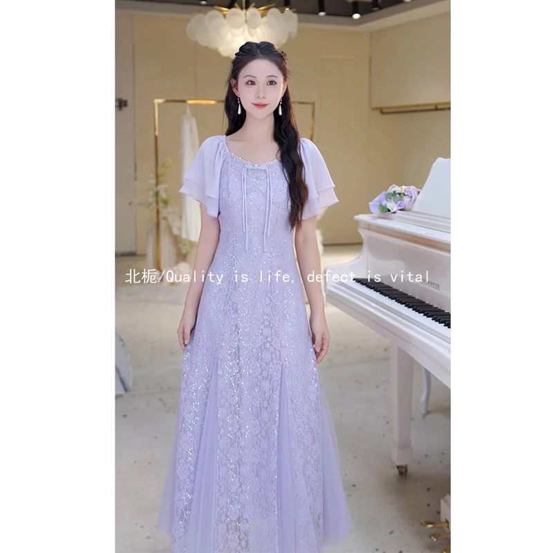 【紫霞仙子】新中式仙气连衣裙长款812661+短款812662