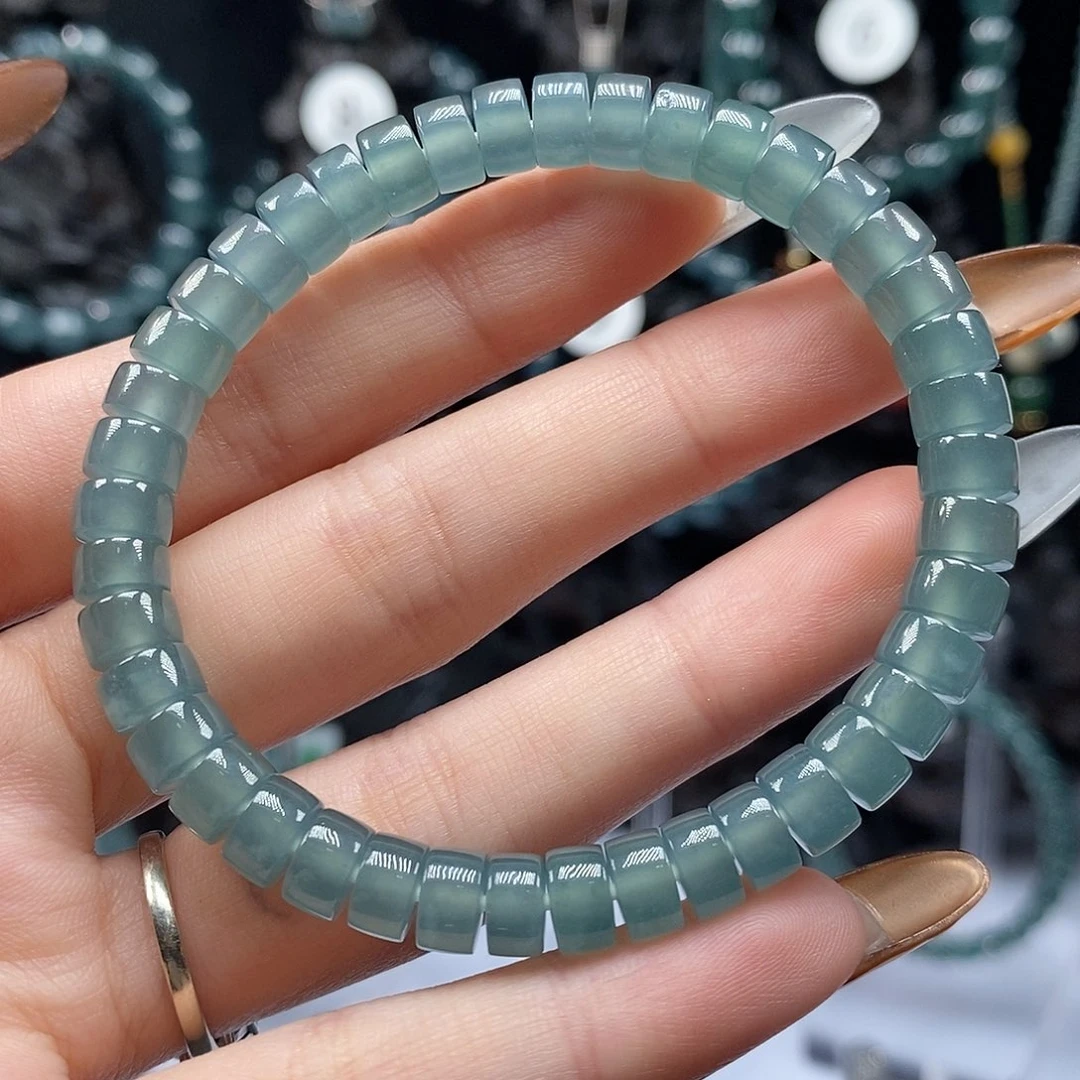 未镶嵌手链翡翠7mm药片手串