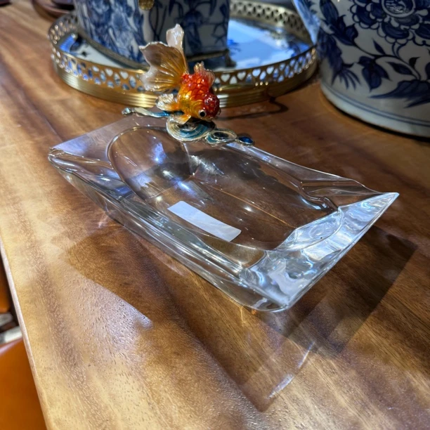 【Benny专属】JN06珐琅彩玻璃金玉满堂烟灰缸家用茶桌办公室摆件