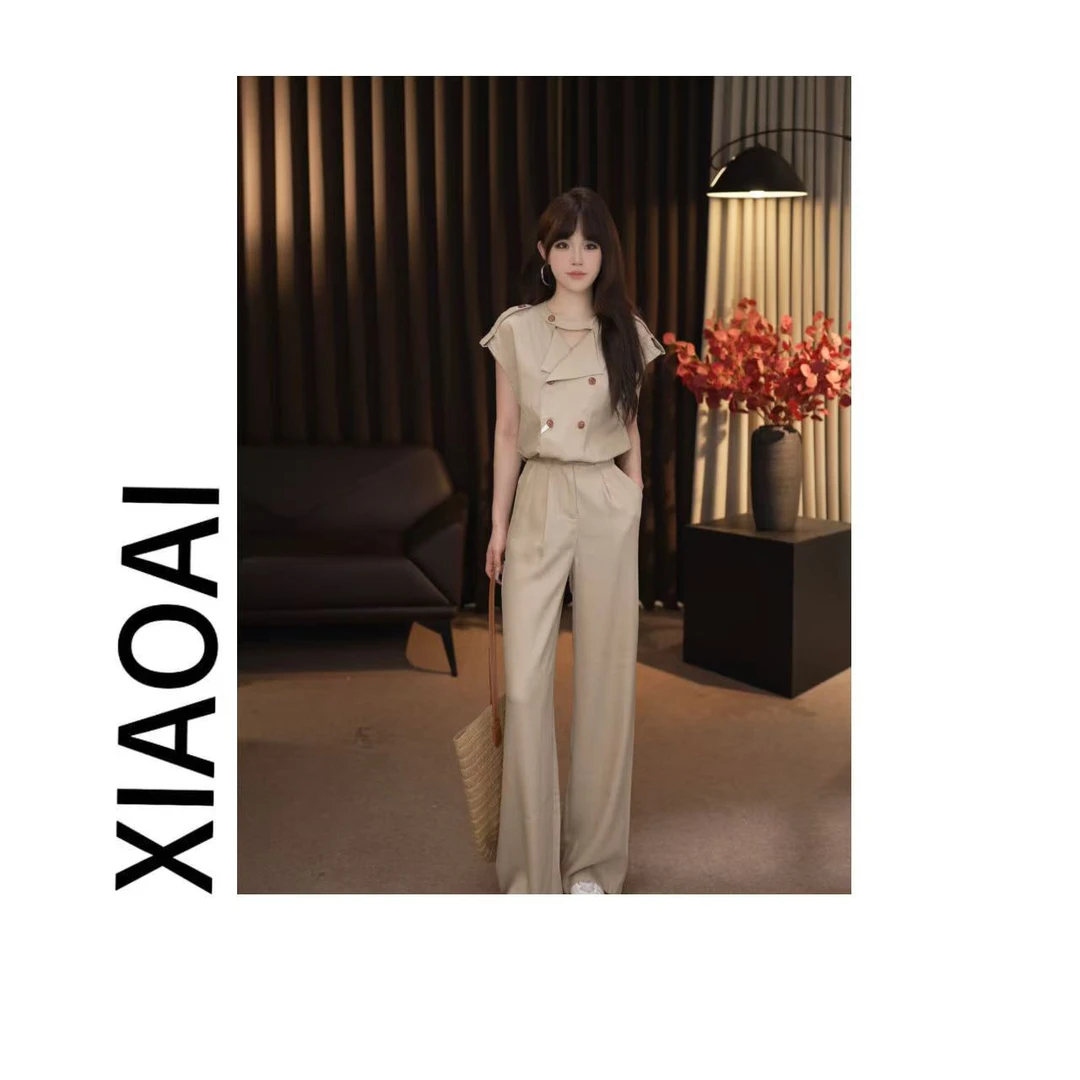 【XIAOAI】 A30013静奢风轻熟风休闲风时尚显瘦两件套套装