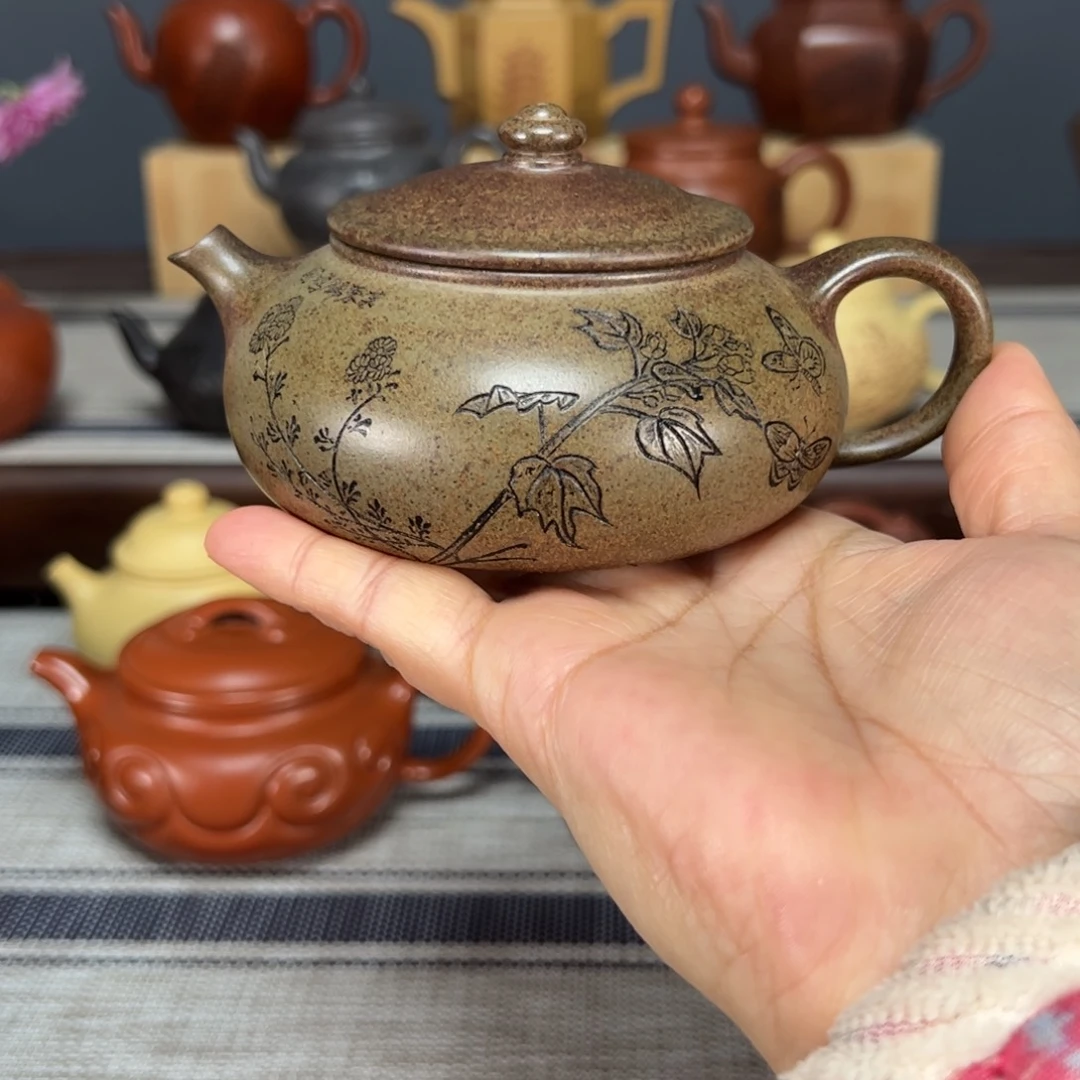 茶壶紫砂@****?寒江段泥柴烧