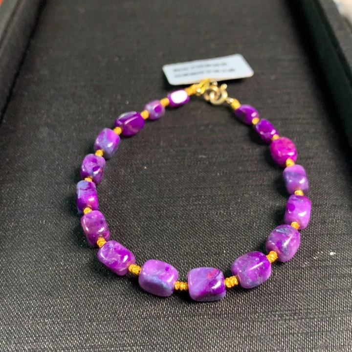 苏纪石（舒俱来）手链银S925镶嵌蓝紫幻彩