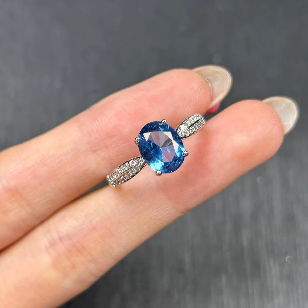 阿鲁沙-气质时尚蓝宝石-精工合金培育戒指699