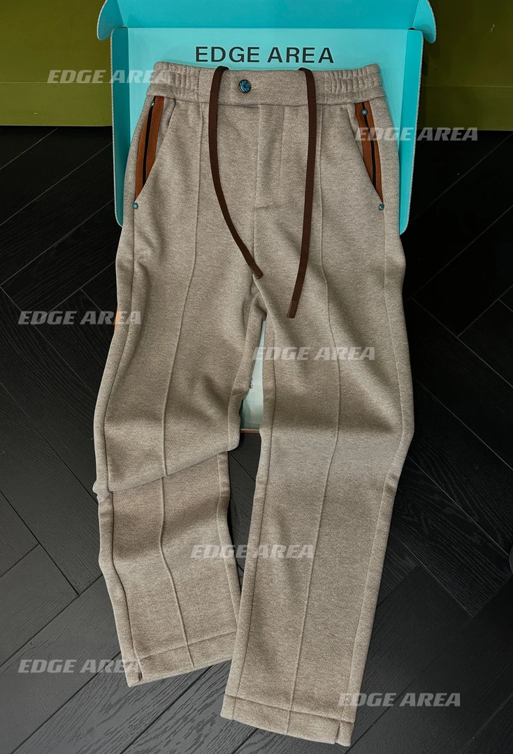 【EDGE AREA】早秋新款锦韵人字纹绿松石系列羊毛混纺男裤681
