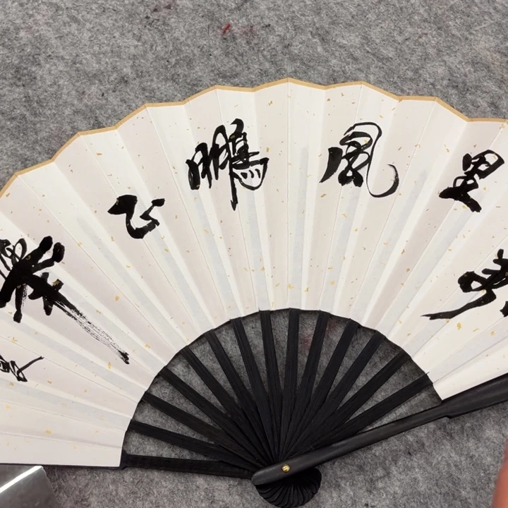 书法书法扇子祖木森
