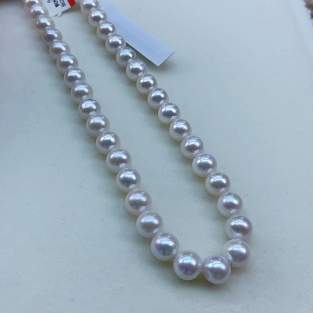 银S925镶嵌淡水珍珠9/10镜面炫彩极强光