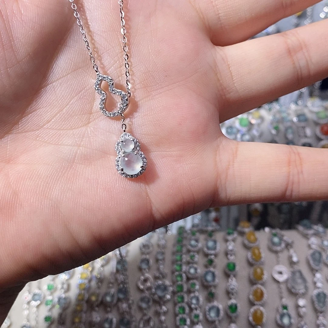 翡翠银S925镶嵌颈饰